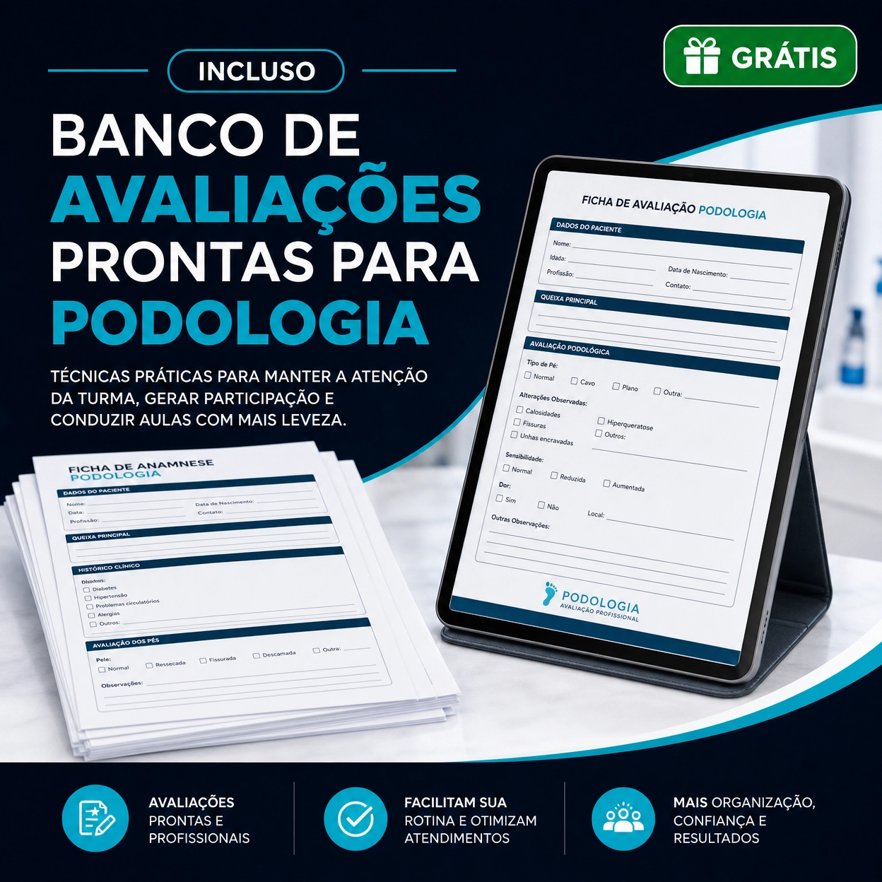 Banco de Avaliações Prontas para Podologia