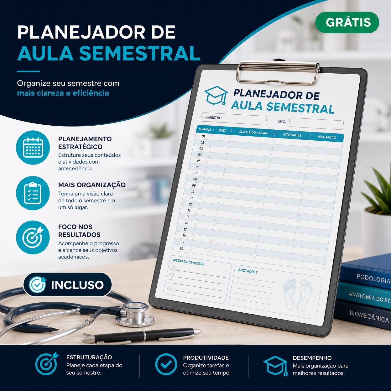 Planejador de Aula Semestral